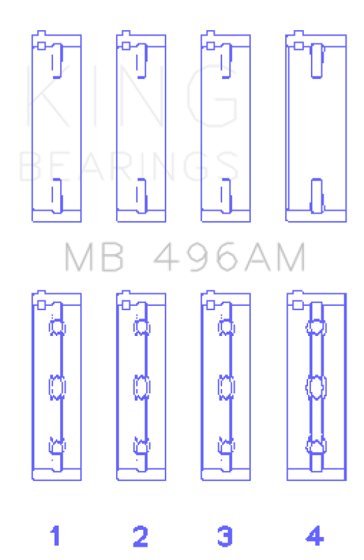 King Engine Bearings Mazda Kl V6 (Size +0.25mm) Main Bearing Set