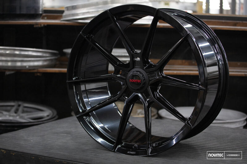 Vossen x Novitec NF10 22x12in - 5x114.3 BP - ET33 - Gloss Black Ferrari 488 / F8 Rear Wheel