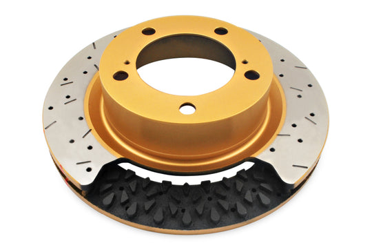 DBA 15-20 Ford Mustang GT (w/Performance Package) Rear 5000 Series Drilled Rotor w/Black Hat