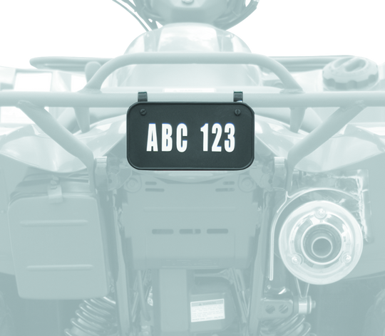 Quadboss ATV License Plate Kit - Black