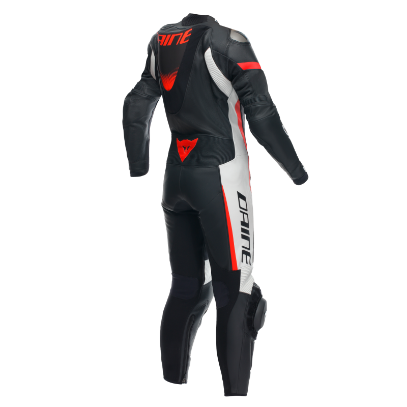 Dainese Grobnik Lady Leather 1PC Perforated Suit Black/White/Fluorescent Red Size - 38