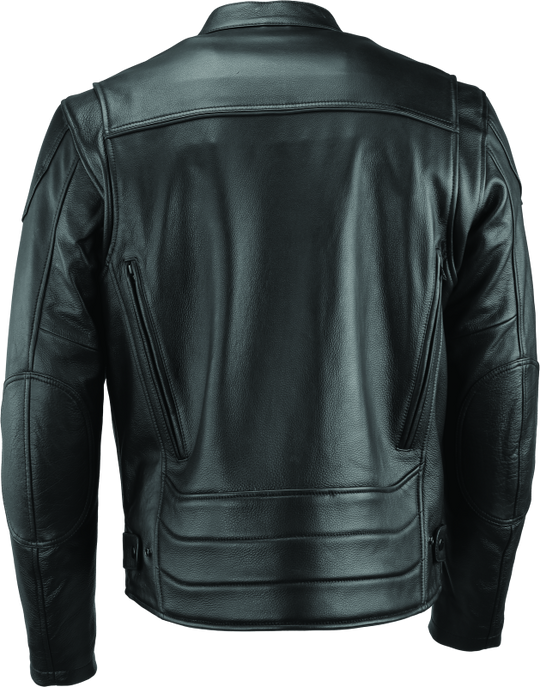 River Road Race Leather Jacket Black - Small