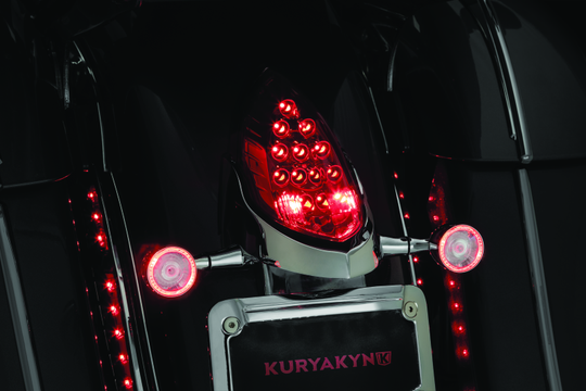 Kuryakyn Rear Turn Signal & License Plate Mount Indian Chrome