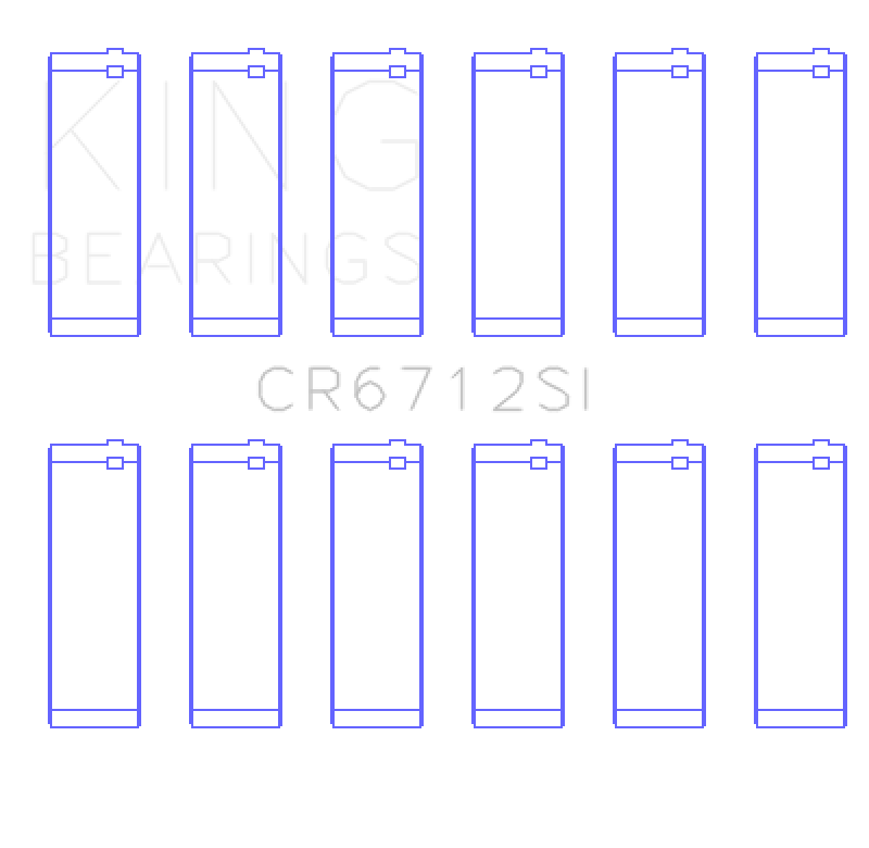 King Engine Bearings Ford V6 Triton/Ohv (Size +0.50mm) Connecting Rod Bearing Set