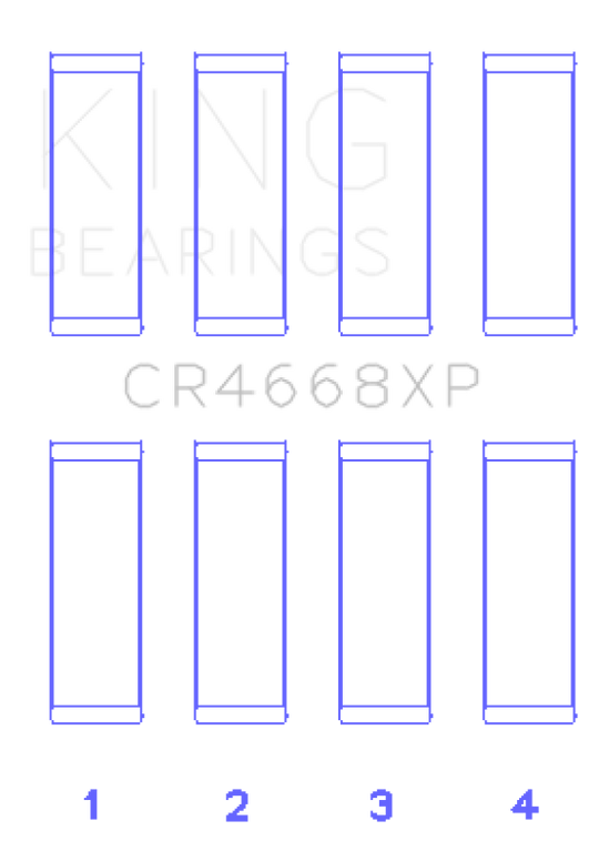 King Engine Bearings Hyundai G4Ke/G4Kc (Size STDX) Connecting Rod Bearing Set