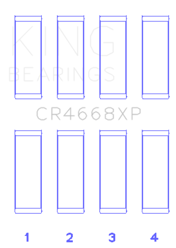 King Engine Bearings Hyundai G4Ke/G4Kc (Size +0.25mm) Connecting Rod Bearing Set