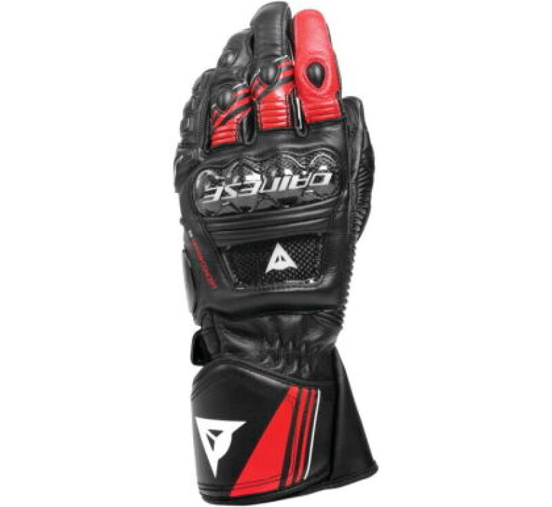 Dainese Druid 4 Leather Gloves Black/Lava-Red/White - XS