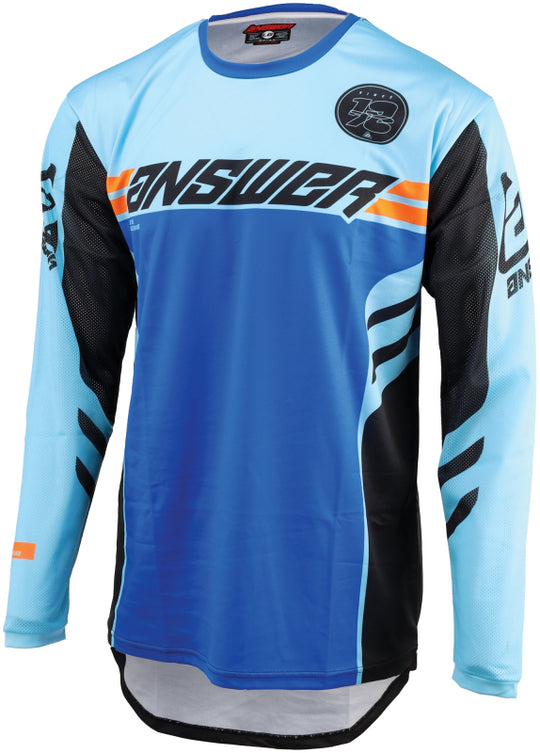 Answer 25 Arkon Nitrus Jersey Blue/Black/Hyper Orange Youth - Large