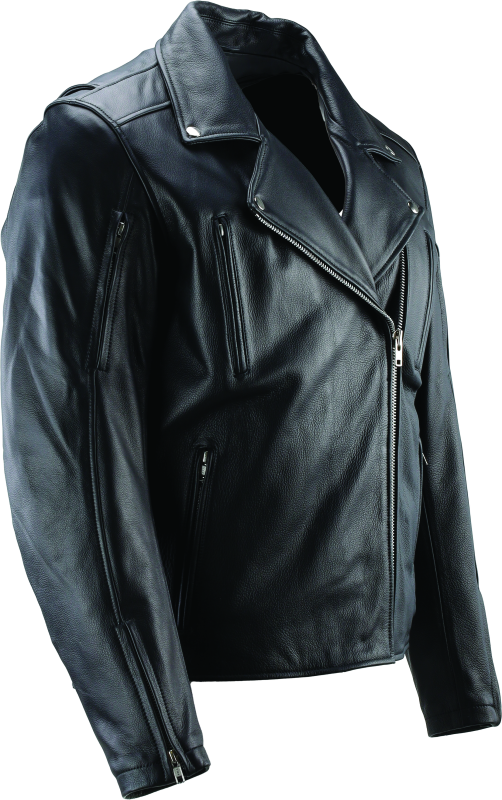 River Road Ironclad Classic Leather Jacket Black - Small