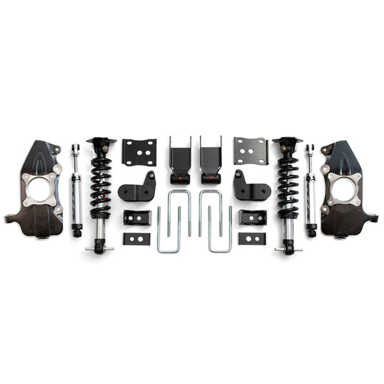 QA1 21-25 Ford F150 4WD Single Adjustable Lowering Kit w/ Spindles - 3.5-5.5in