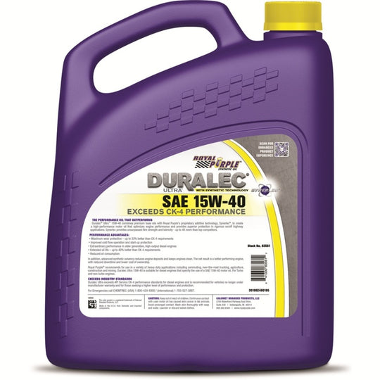 Royal Purple Duralec Ultra Diesel 15W-40 CK-4 Motor Oil - 1 Gallon