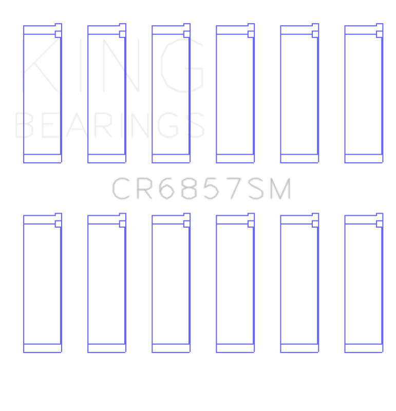 King Engine Bearings Chrysler Pentastar 3.6L Erb V6 (Size +0.25mm) Connecting Rod Bearing Set