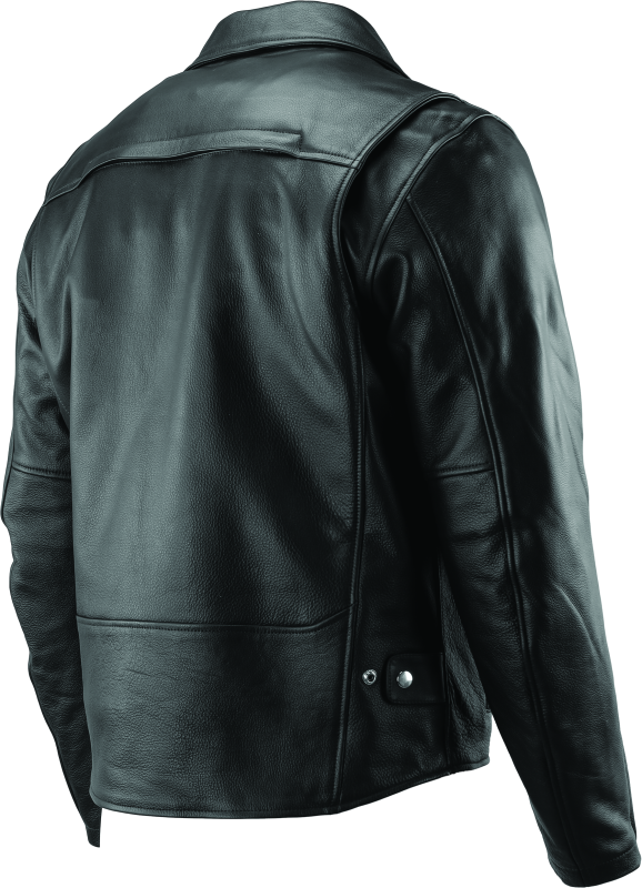 River Road Ironclad Classic Leather Jacket Black - Small