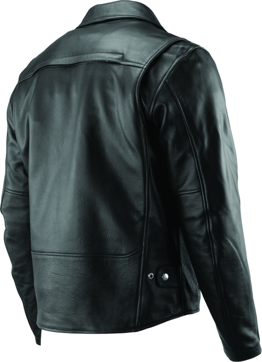 River Road Ironclad Classic Leather Jacket Black - Small