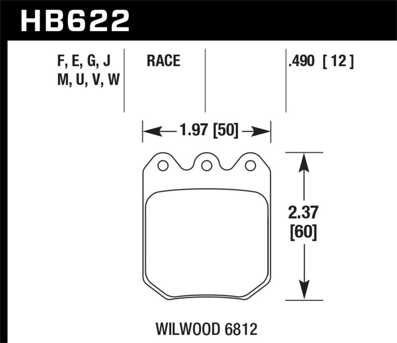 Hawk DTC-50 Brake Pads DLS 6812