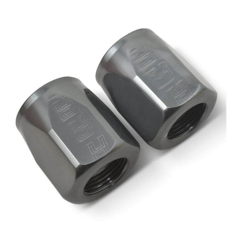 Russell Hose End Socket -10 AN Polished & Gray Anodized (2 Pack)