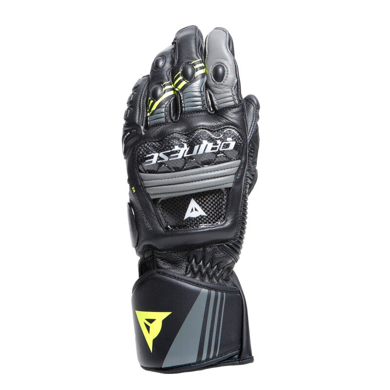 Dainese Druid 4 Leather Gloves Charcoal Gray/Fluorescent Yellow - XL