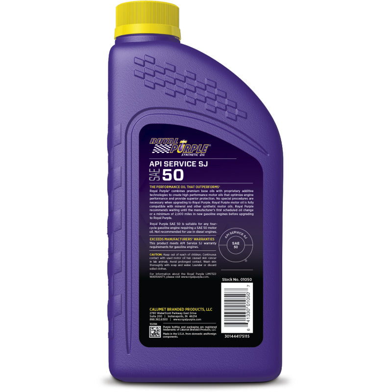 Royal Purple Premium Synthetic High Performance Straight-Grade SAE 50 Motor Oil - 1 Quart