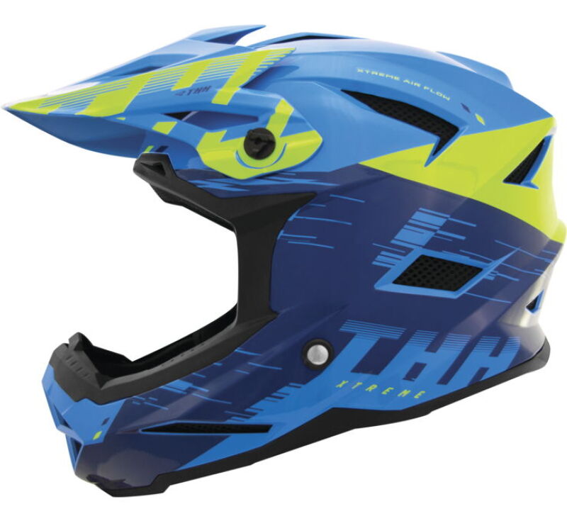 THH Helmets T-42 BMX Xtreme  Blue/Yellow - Large