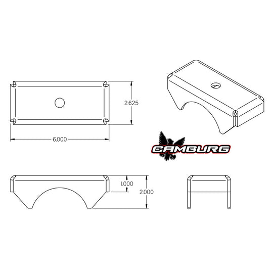 Camburg Leaf Spring Axle Perches (3.5in. OD tube) (pair)