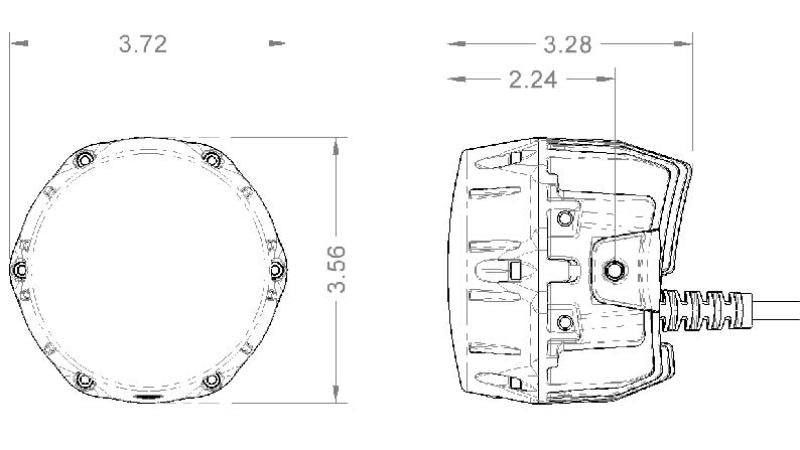 ARB NACHO Quatro Flood 4in. Offroad LED Light - Pair