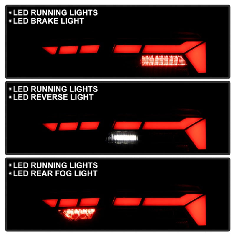 Spyder Apex 13-17 Audo A5 / S5 / RS5 (Factory LED) LED Tail Lights - Blk (ALT-YD-AA513LED-SEQGR-BK)