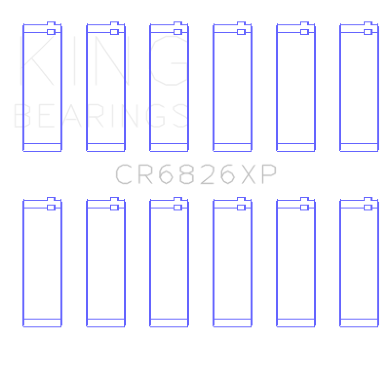 King Engine Bearings Gm/HolDEn 3.6 Lf4/Lfx/Lgx (Size +0.25mm) Connecting Rod Bearing Set