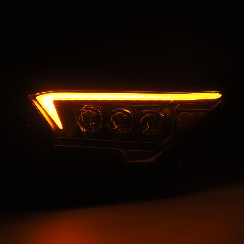 AlphaRex 2023+ Toyota Tacoma NOVA-Series LED Proj Headlights Black w/Actv Light &amp; Seq. Sig + DRL