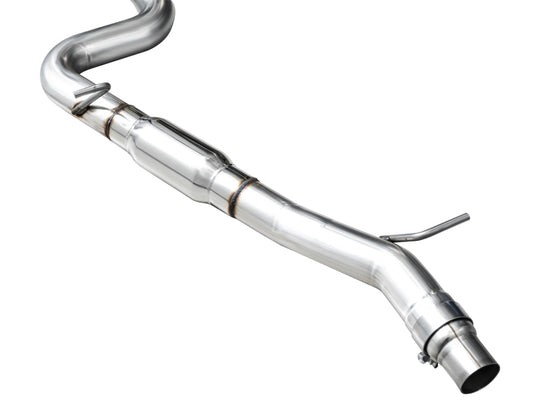 AWE Tuning MK8 Volkswagen Golf R 3in Touring Edition Quad Exhaust - Chrome Silver Tips