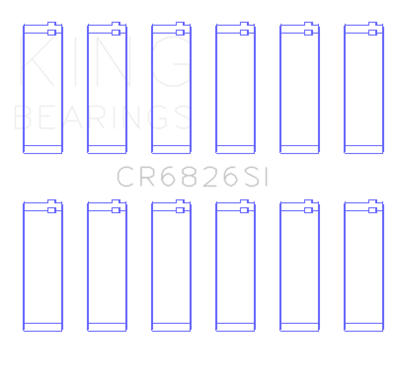 King Engine Bearings HolDEn 175/190 3.6L (Size +0.25mm) Connecting Rod Bearing Set