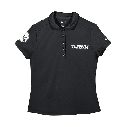 Turn 14 Distribution Womens Black Dri-FIT Polo - Small (T14 Staff Purchase Only)