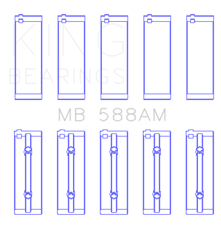 King Engine Bearings Renault C1E/E7F/K7J/C1J/C6J (Size +0.25mm) Main Bearing Set