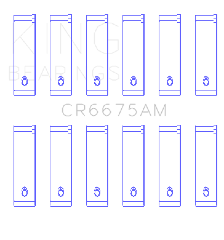 King Engine Bearings Chrysler 3.3/3.8 V6 (Size +0.25mm) Connecting Rod Bearing Set