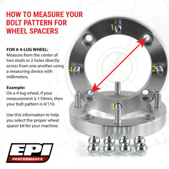 EPI 4/137 Wheel Spacer 12 mm. 1.5 in.