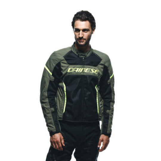 Dainese Air Frame 3 Tex Jacket Army Green/Black/Fluorescent Yellow Size - 62