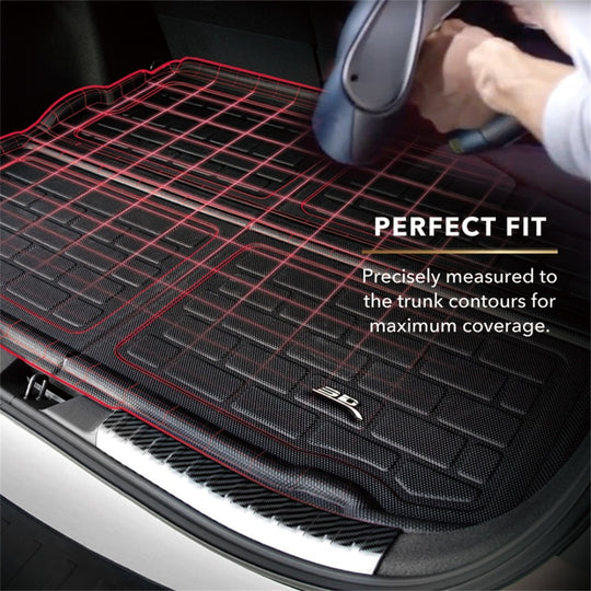 3D MAXpider 22-23 Rivian R1S Kagu Black 3Rd Row Seat Back Protector