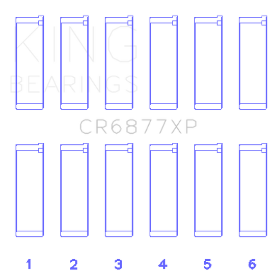 King Engine Bearings BMW S54B32 3.2L (Size STDX) Connecting Rod Bearing Set