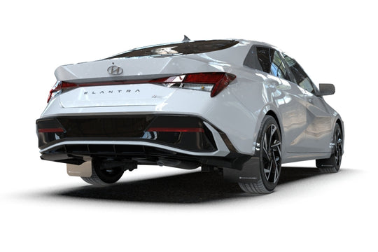 Rally Armor 2024+ Hyundai Elantra N Line Black Mud Flap w/ White Logo