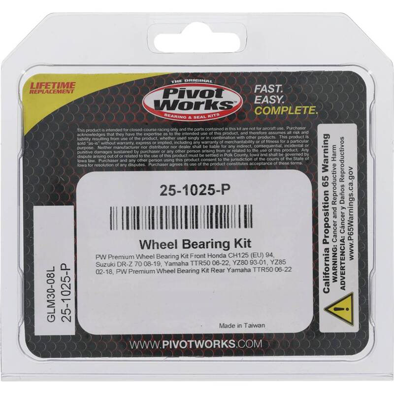 Pivot Works Pw Premium Wheel Bearing