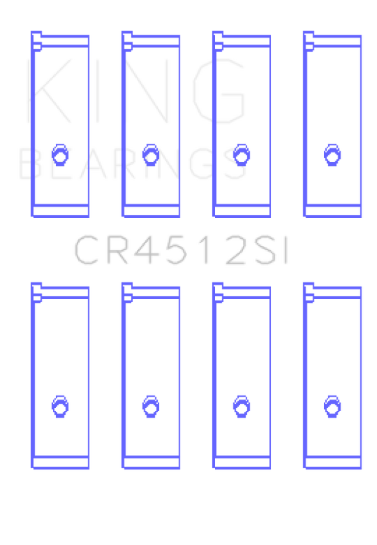 King Engine Bearings Honda D17A1/2 1.7L 16V (Size +1.0mm) Connecting Rod Bearing Set