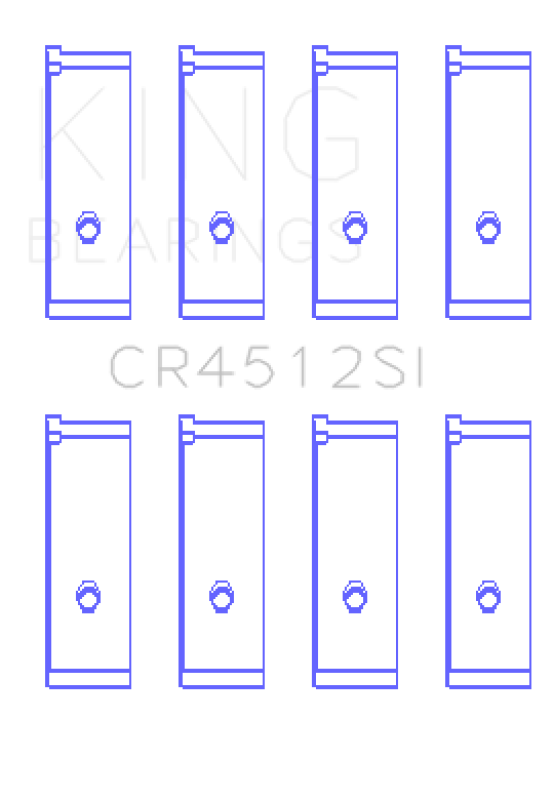 King Engine Bearings Honda D17A1/2 1.7L 16V (Size +0.50mm) Connecting Rod Bearing Set