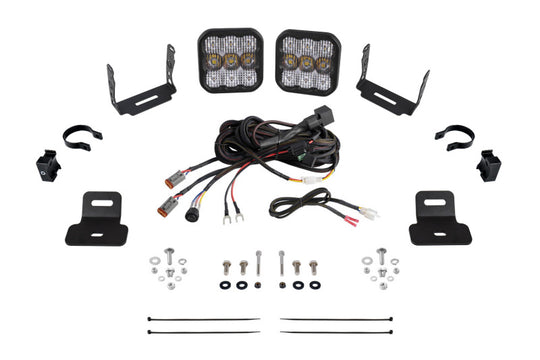 Diode Dynamics 17-24 Can-Am Maverick X3 SS5 Stage Series Ditch Light Kit - Pro White Combo