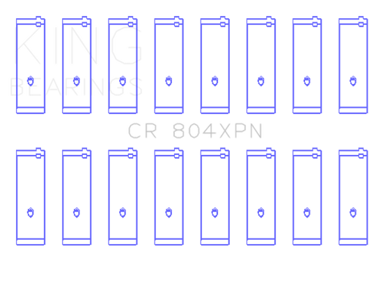 King Engine Bearings Ford 260Ci 289Ci 302 5.0L Windsor (Size STDX) Connecting Rod Bearing Set