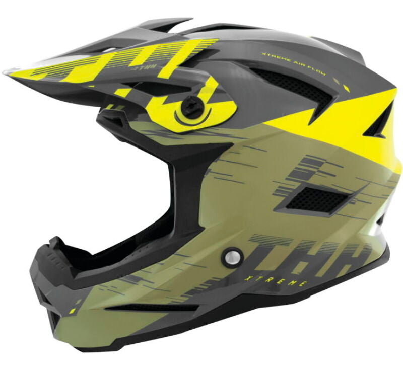 THH Helmets T-42 BMX Xtreme  Khaki/Yellow Youth - Small