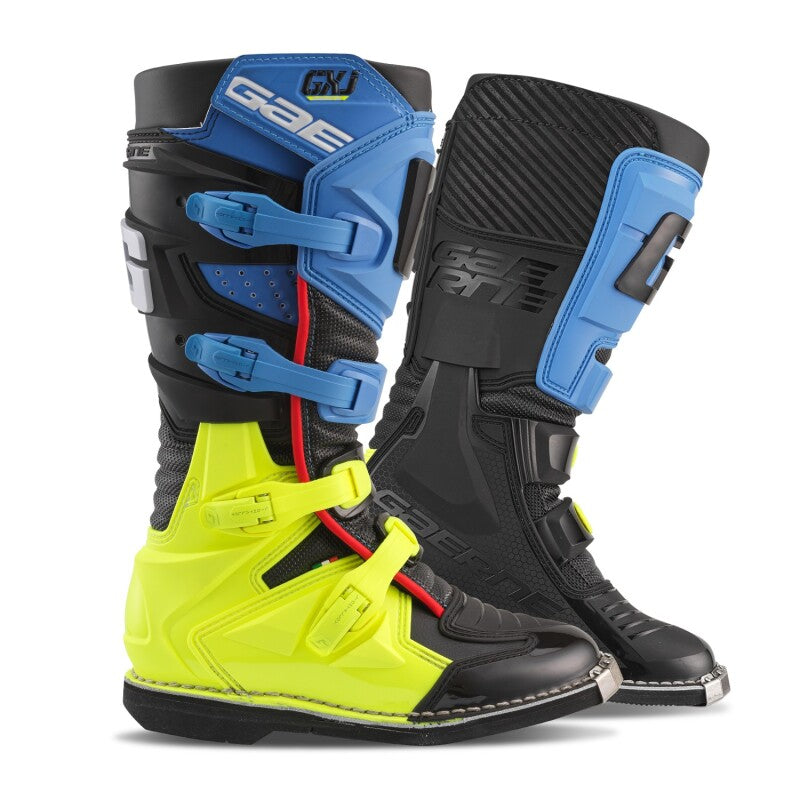 Gaerne GXJ Boot Black/Blue/Fluorescent Yellow Size - Youth 7