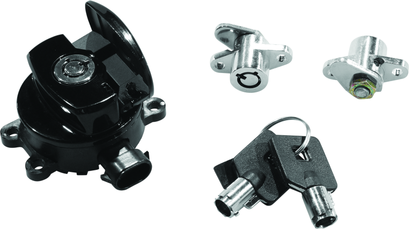 Bikers Choice 14-21 Road King Black Ignition Switch & Saddlebag Lock Kit