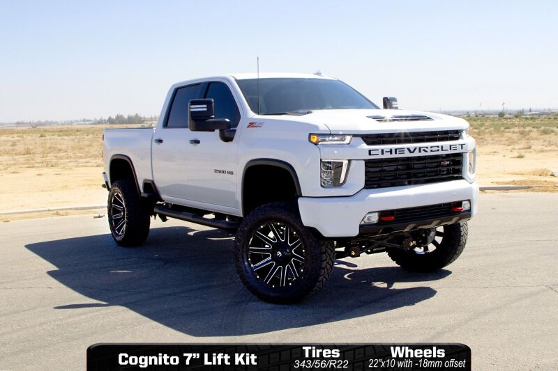 Cognito 20-24 Chevy/GMC Silv/Sierra 2500/3500 HD 2WD/4WD 7in Std Lift Kit w/ Fox PSMT 2.0 Shocks