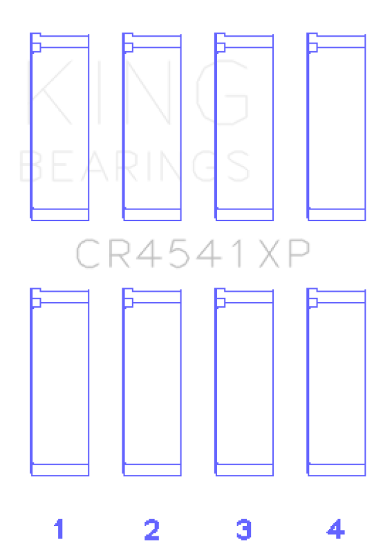 King Engine Bearings Honda F23A/F23Z/K20A3/16V (Size +0.50mm) Connecting Rod Bearing Set