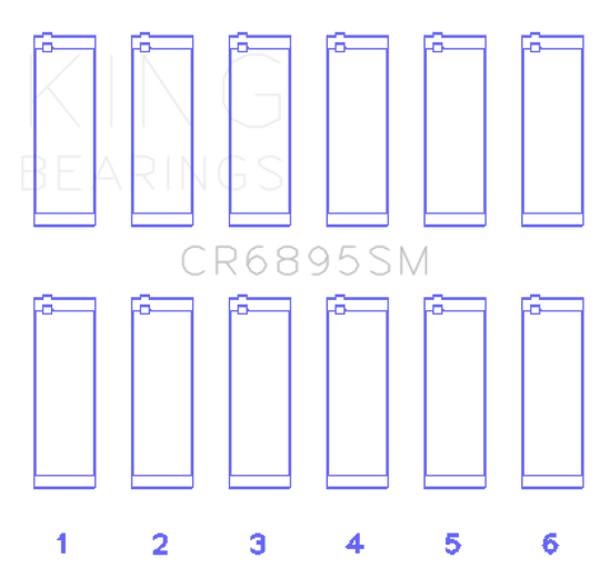 King Engine Bearings Ford Ecoboost 3.5L V6 (Size +0.25mm) Connecting Rod Bearing Set