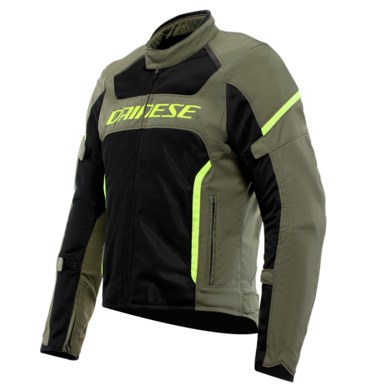 Dainese Air Frame 3 Tex Jacket Army Green/Black/Fluorescent Yellow Size - 62